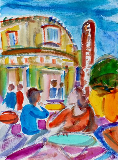 Cafe in the Castro, San Francisco, 2018 by Richard Fox