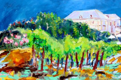 Chateau and Vines by Richard Fox