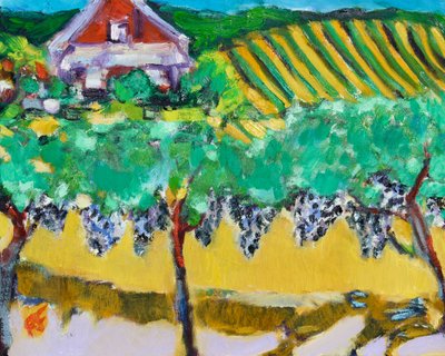 Merlot Grapes, Napa, 2017 by Richard Fox