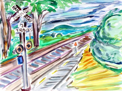 Railroad Crossing, 2020 by Richard Fox