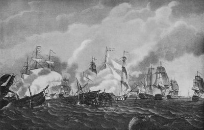 Action off San Domingo by Richard Harraden