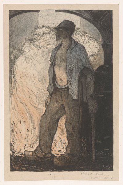 Worker by a Fire by Richard Nicolaüs Roland Holst