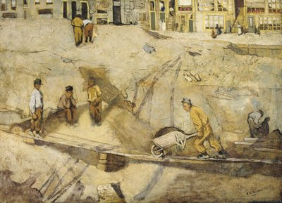 Building Site in Amsterdam by Richard Nicolaüs Roland Holst