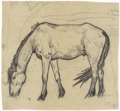Grazing Horse in Noordwijk by Richard Nicolaüs Roland Holst