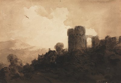 Landscape with Castle Ruin by Richard Parkes Bonington