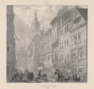 Rue du Gros Horloge by Richard Parkes Bonington
