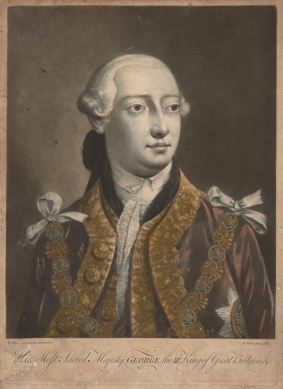 King George III, c.1762 (mezzotint) by Richard Purcell