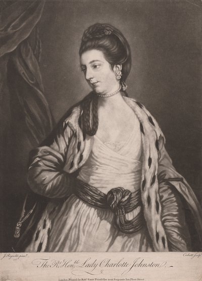 The Right Honorable Lady Charlotte Johnston by Richard Purcell