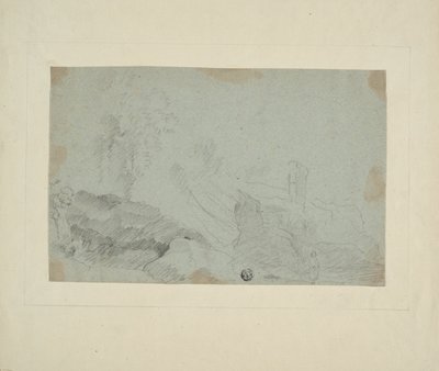 Rocky Landscape with Standing Figure by Richard Wilson