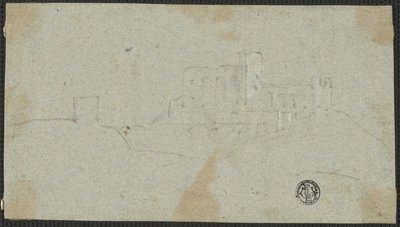 Sketch of Fortress on Hill by Richard Wilson