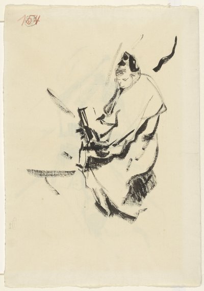 Reclining Woman, in Cushions, with a Book by Rik Wouters