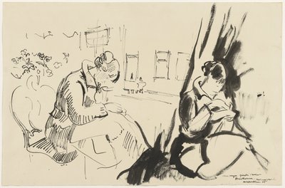 Studies of a Seated, Sewing Woman by Rik Wouters