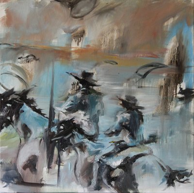 Blue Riders Overlap, 2015 by Rob D Davies
