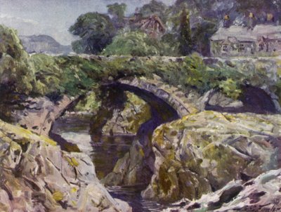 The Old Bridge, Bettws-y-Coed by Robert (after) Fowler