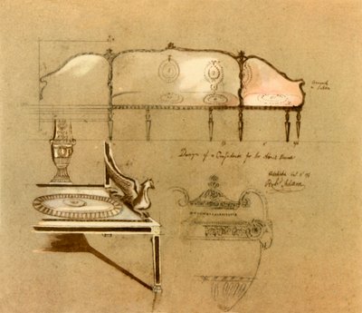 Design for a Sofa, 1777 by Robert Adam