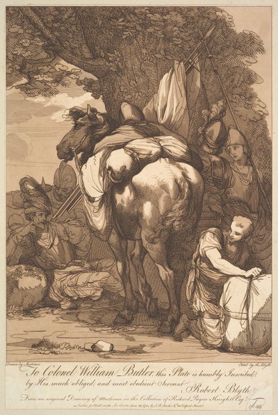 Packhorse with Soldiers by Robert Blyth