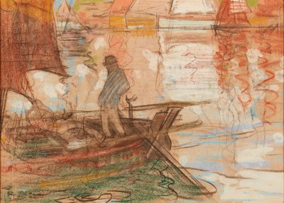 Concarneau Ferryman 1894 by Robert Brough