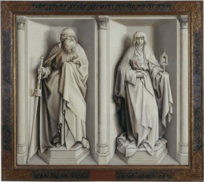 The Marriage of Mary and Joseph (Reverse) by Robert Campin