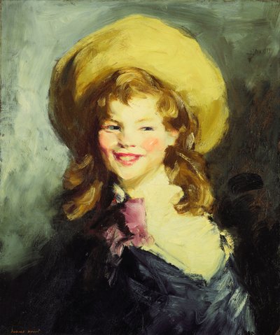 Girl with Big Hat by Robert Cozad Henri
