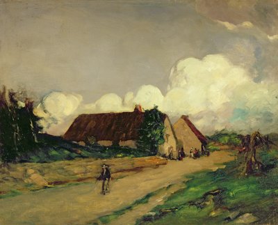 Old Brittany Farm Houses by Robert Cozad Henri