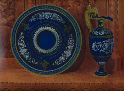 Porcelain Ewer & Plateau by Robert Dudley