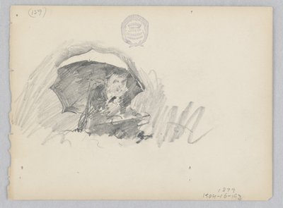 Artist Sketching Outside by Robert Frederick Blum