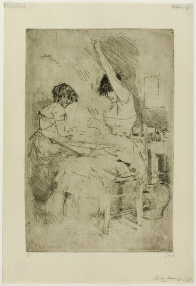 Bead Stringers, Venice by Robert Frederick Blum