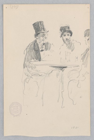 Café Scene by Robert Frederick Blum