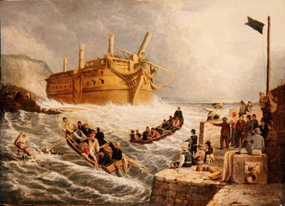 Shipwreck below Whitby by Robert Gibb