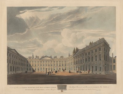 Peckwater Quadrangle, Christ Church, Oxford by Robert Havell