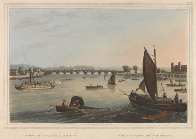 View of Vauxhall Bridge by Robert Havell