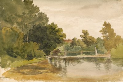 Reflections in a Wooded Pool by Robert Hills