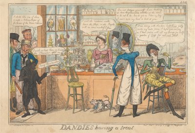 Dandies Having a Treat by Robert Isaac Cruikshank