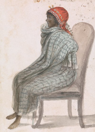 African Woman Sitting on a Chair by Robert Mabon