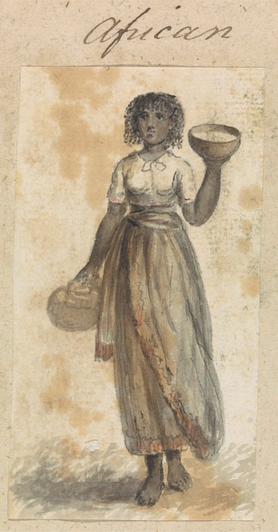 African Woman with Baskets by Robert Mabon