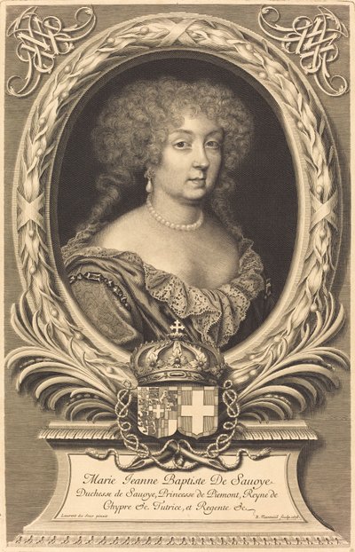 Marie-Jeanne-Baptiste, Duchess of Savoy by Robert Nanteuil after Laurent Dufour
