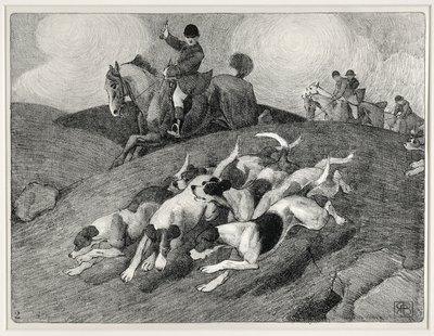 Hunting scene by Robert Polhill Bevan