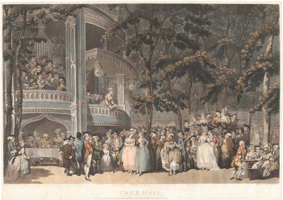 Vauxhall Gardens by Robert Pollard and Francis Jukes after Thomas Rowlandson, published by John Raphael Smith
