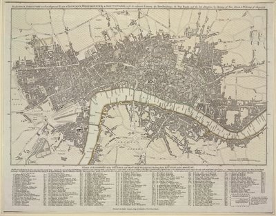 A Plan of London, Westminster and Southwark by Robert Sayer