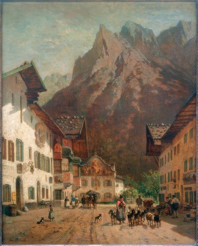 Houses in Mittenwald by Robert Schleich