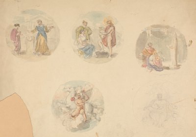 Five Vignettes of Scenes from Antiquity by Robert Smirke