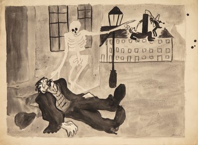 Death and the Drunkard by Robert Storm Petersen