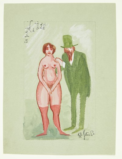 Pink Lady and Green Man by Robert Storm Petersen
