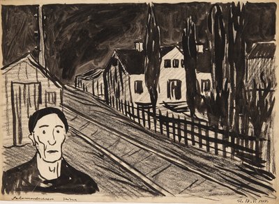 The Suicide. Sketch by Robert Storm Petersen