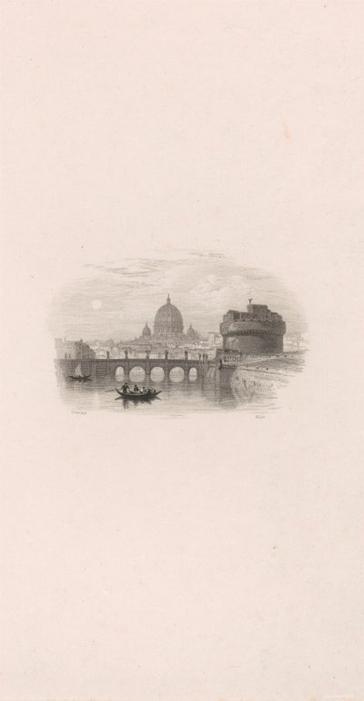 Rome, Castle of St. Angelo (vignette) by Robert Wallis
