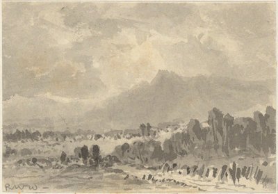 Landscape - Rocks and Mountains by Robert Walter Weir