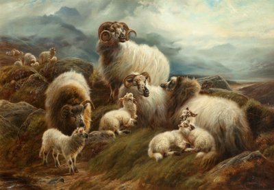Sheep in a Landscape, 1894 by Robert Watson