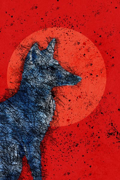 Blood Moon Fox by Roberta Murray