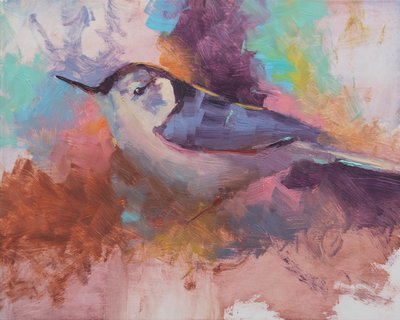 White Breasted Nuthatch by Roberta Murray