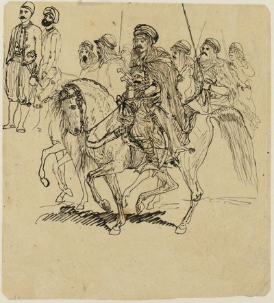 Arab Horsemen by Rodolphe Bresdin
